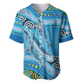 Aboriginal Ocean Whale Baseball Jersey Dot Art Dreamtime Style