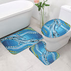 Aboriginal Ocean Whale Bathroom Set Dot Art Dreamtime Style