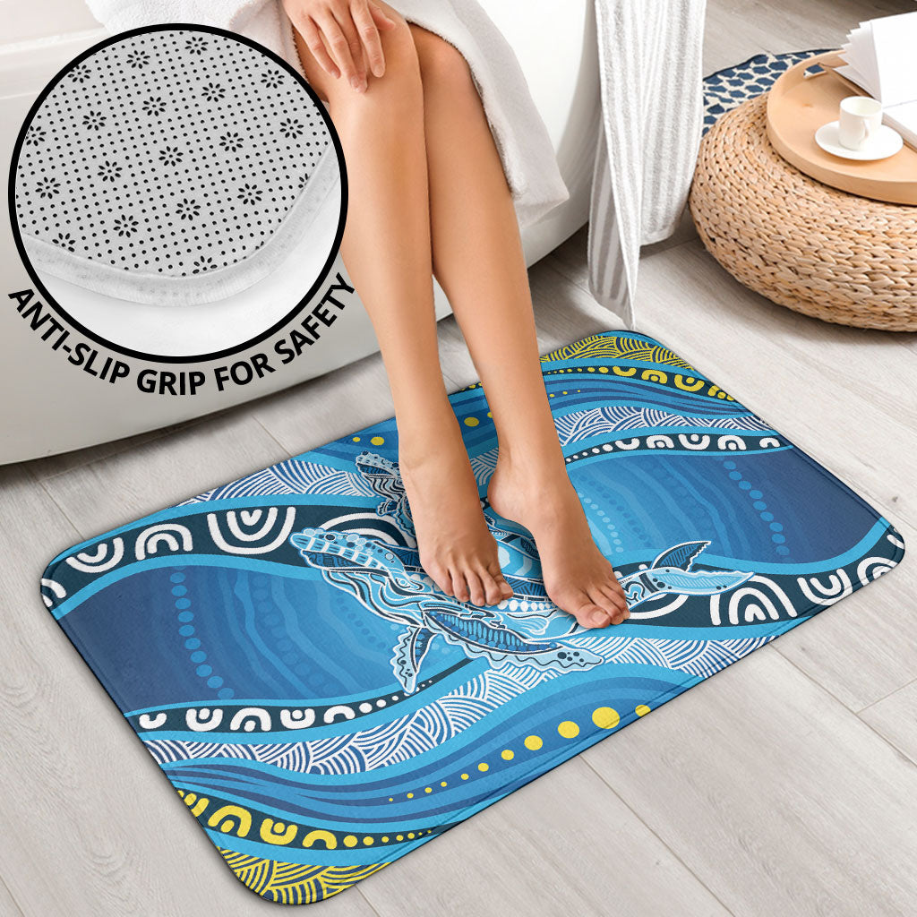 Aboriginal Ocean Whale Bathroom Set Dot Art Dreamtime Style