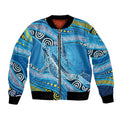 Aboriginal Ocean Whale Bomber Jacket Dot Art Dreamtime Style