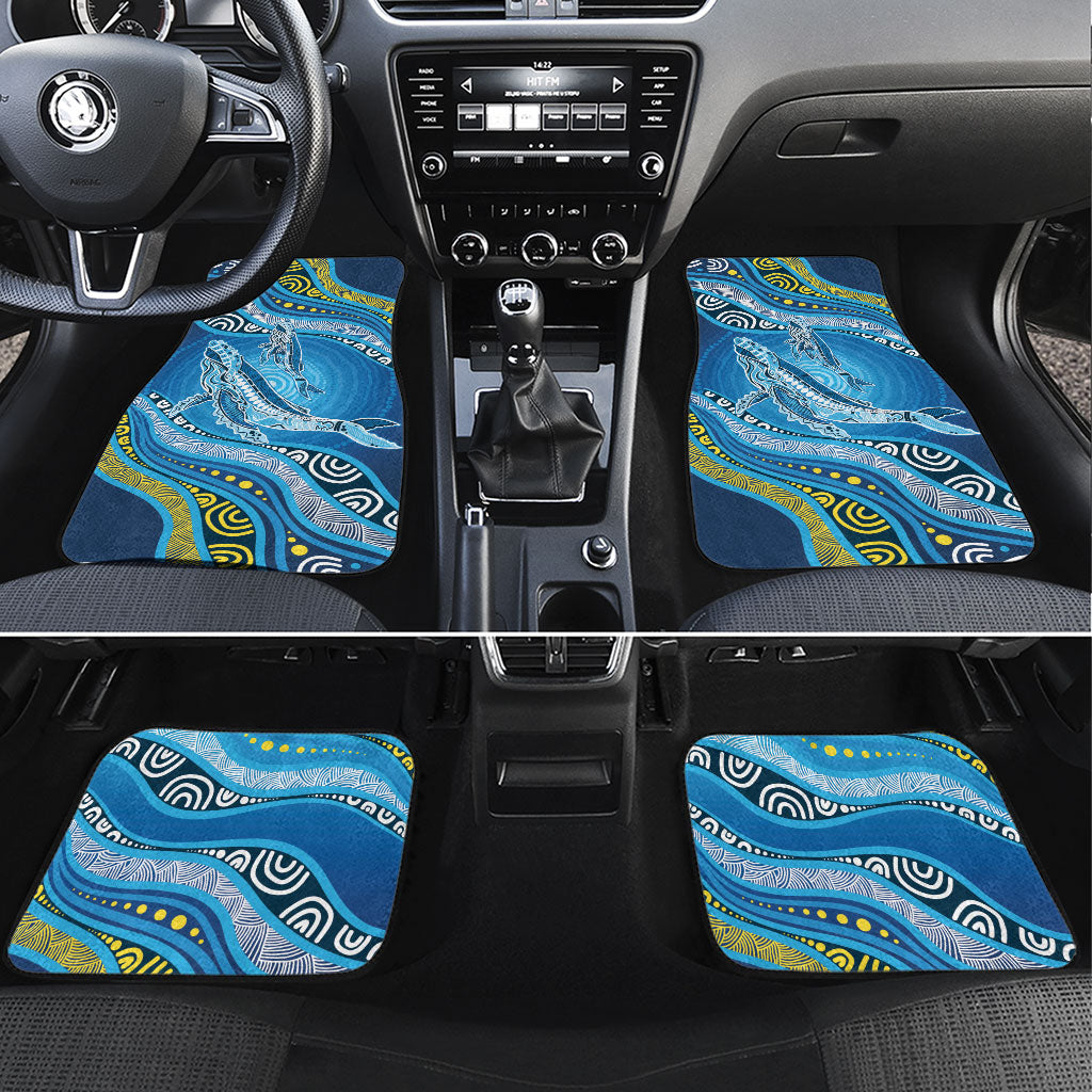 Aboriginal Ocean Whale Car Mats Dot Art Dreamtime Style
