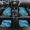 Aboriginal Ocean Whale Car Mats Dot Art Dreamtime Style