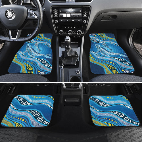 Aboriginal Ocean Whale Car Mats Dot Art Dreamtime Style