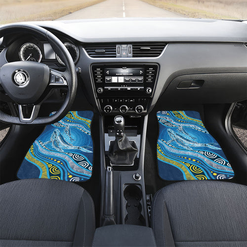 Aboriginal Ocean Whale Car Mats Dot Art Dreamtime Style