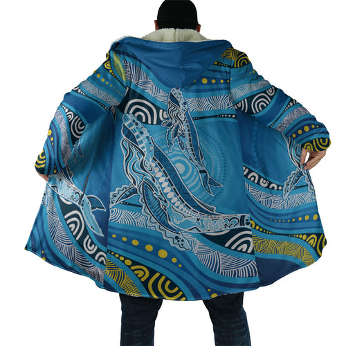 Aboriginal Ocean Whale Cloak Dot Art Dreamtime Style