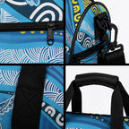 Aboriginal Ocean Whale Duffle Bag Dot Art Dreamtime Style