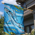 Aboriginal Ocean Whale Garden Flag Dot Art Dreamtime Style