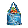 Aboriginal Ocean Whale Grocery Bag Dot Art Dreamtime Style