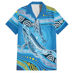 Aboriginal Ocean Whale Hawaiian Shirt Dot Art Dreamtime Style