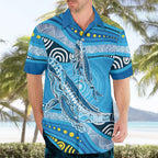 Aboriginal Ocean Whale Hawaiian Shirt Dot Art Dreamtime Style