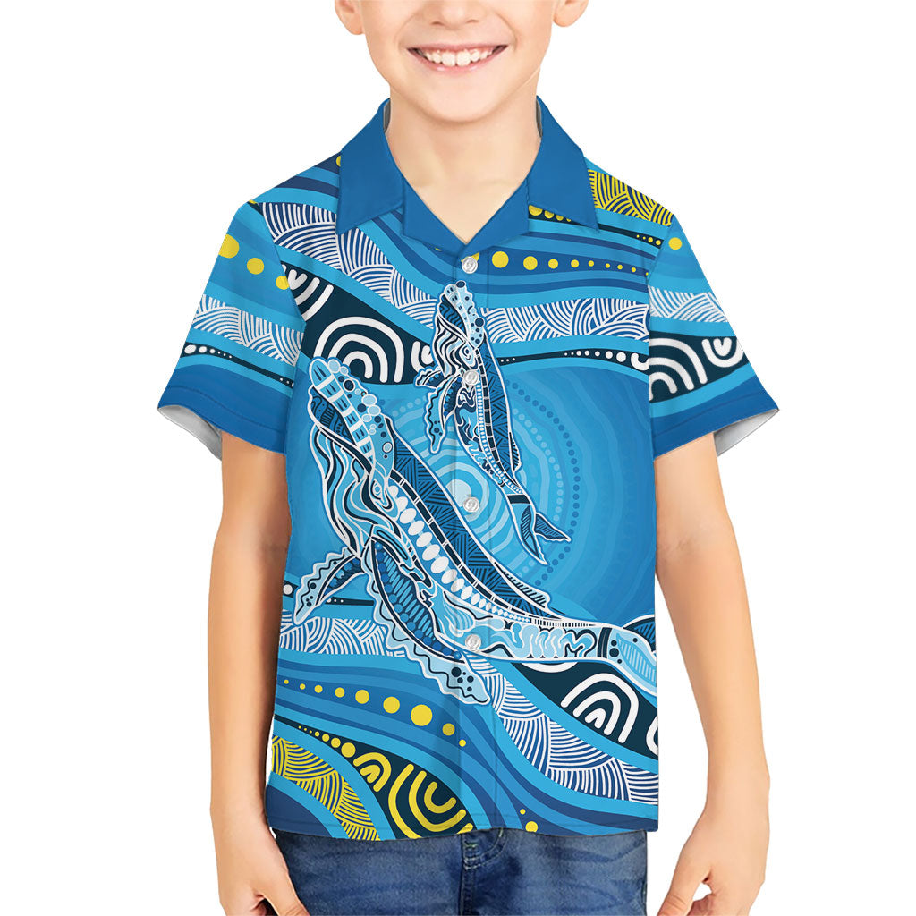 Aboriginal Ocean Whale Hawaiian Shirt Dot Art Dreamtime Style