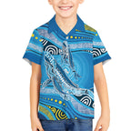Aboriginal Ocean Whale Hawaiian Shirt Dot Art Dreamtime Style