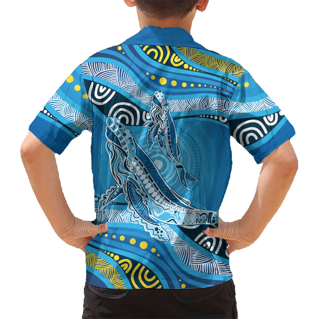 Aboriginal Ocean Whale Hawaiian Shirt Dot Art Dreamtime Style