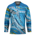 Aboriginal Ocean Whale Hockey Jersey Dot Art Dreamtime Style