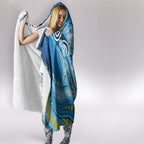 Aboriginal Ocean Whale Hooded Blanket Dot Art Dreamtime Style