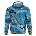 Aboriginal Ocean Whale Hoodie Dot Art Dreamtime Style