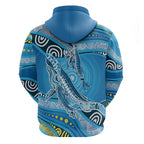 Aboriginal Ocean Whale Hoodie Dot Art Dreamtime Style