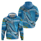 Aboriginal Ocean Whale Hoodie Dot Art Dreamtime Style