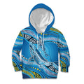 Aboriginal Ocean Whale Kid Hoodie Dot Art Dreamtime Style