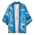 Aboriginal Ocean Whale Kimono Dot Art Dreamtime Style