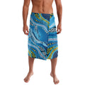 Aboriginal Ocean Whale Lavalava Dot Art Dreamtime Style