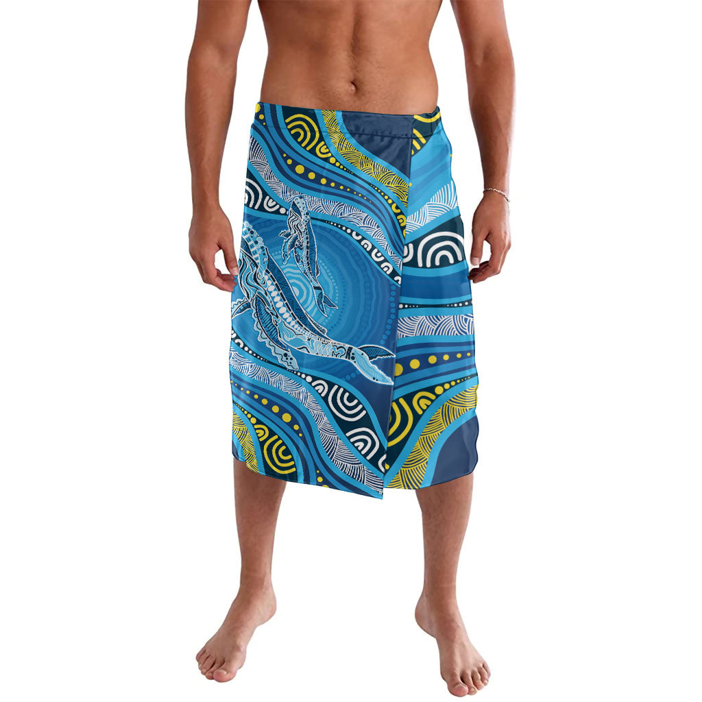 Aboriginal Ocean Whale Lavalava Dot Art Dreamtime Style