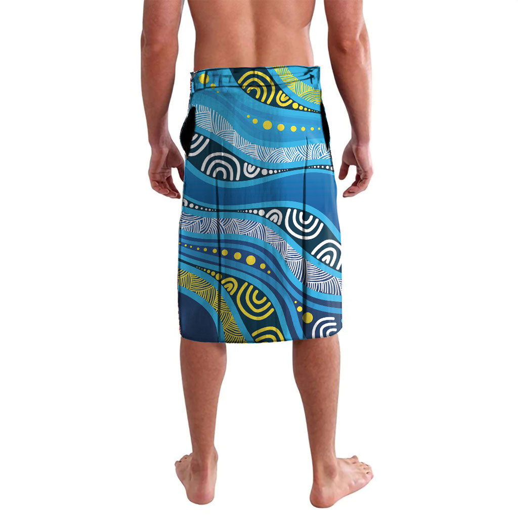 Aboriginal Ocean Whale Lavalava Dot Art Dreamtime Style