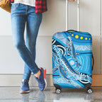 Aboriginal Ocean Whale Luggage Cover Dot Art Dreamtime Style
