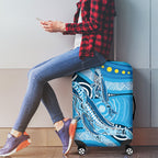 Aboriginal Ocean Whale Luggage Cover Dot Art Dreamtime Style