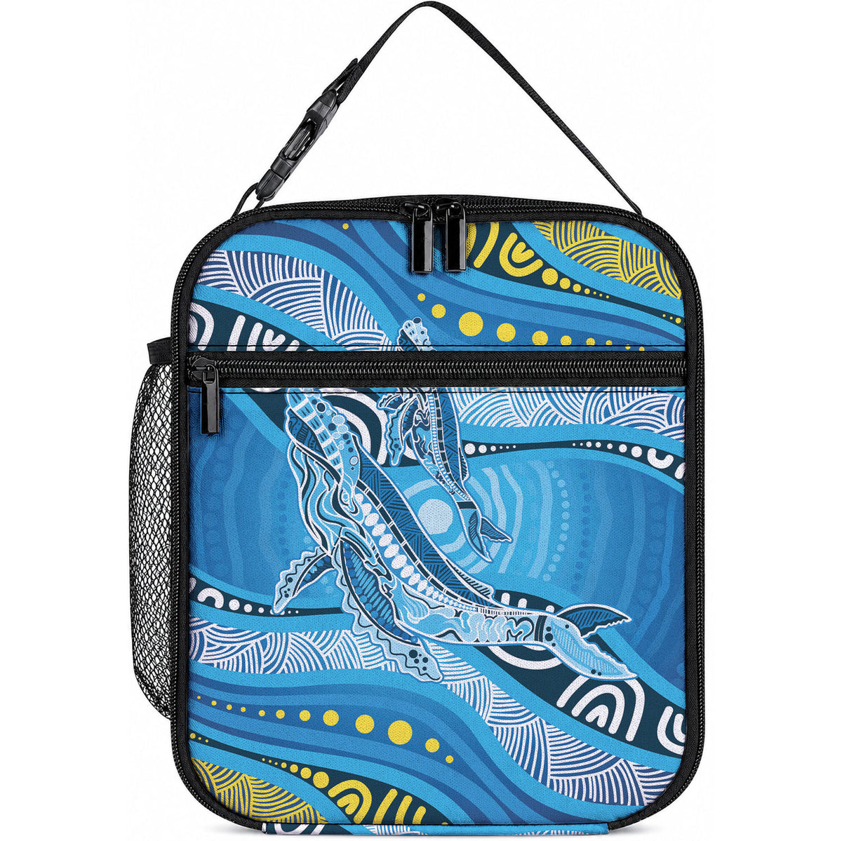 Aboriginal Ocean Whale Lunch Bag Dot Art Dreamtime Style