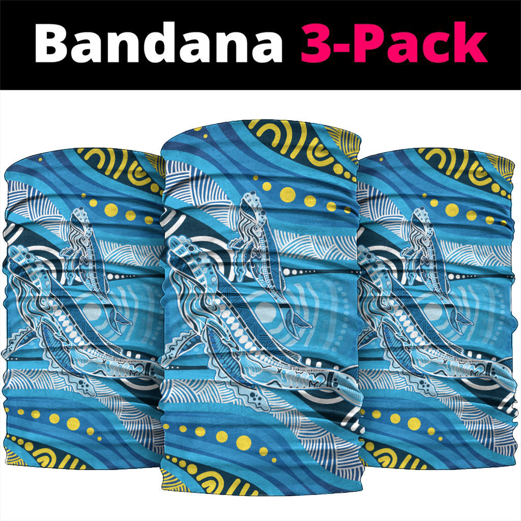 Aboriginal Ocean Whale Neck Gaiter Dot Art Dreamtime Style
