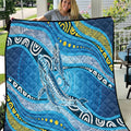 Aboriginal Ocean Whale Quilt Dot Art Dreamtime Style