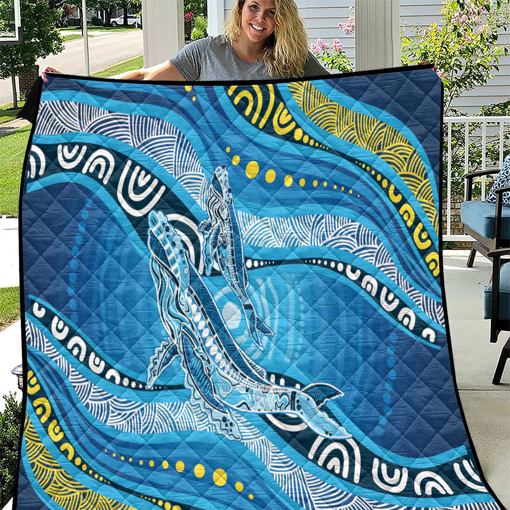 Aboriginal Ocean Whale Quilt Dot Art Dreamtime Style