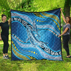 Aboriginal Ocean Whale Quilt Dot Art Dreamtime Style