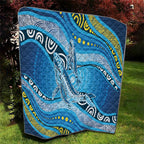 Aboriginal Ocean Whale Quilt Dot Art Dreamtime Style