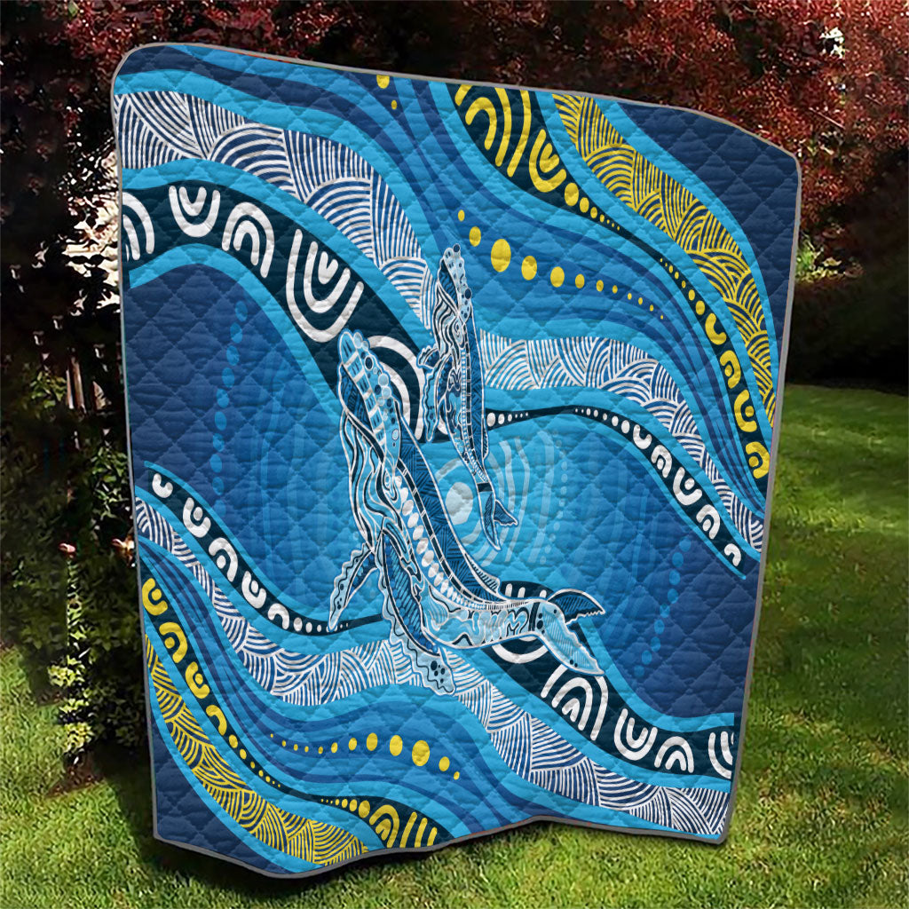 Aboriginal Ocean Whale Quilt Dot Art Dreamtime Style