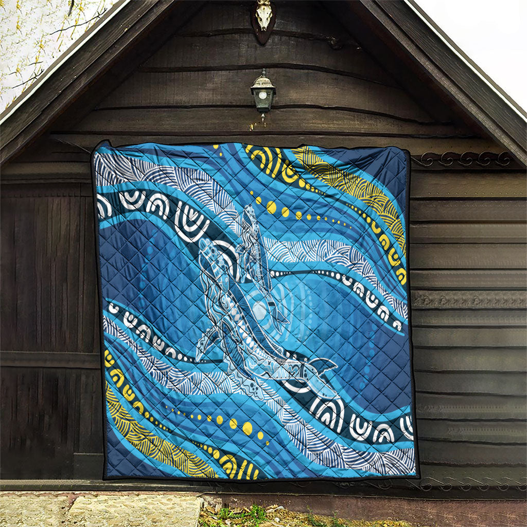 Aboriginal Ocean Whale Quilt Dot Art Dreamtime Style