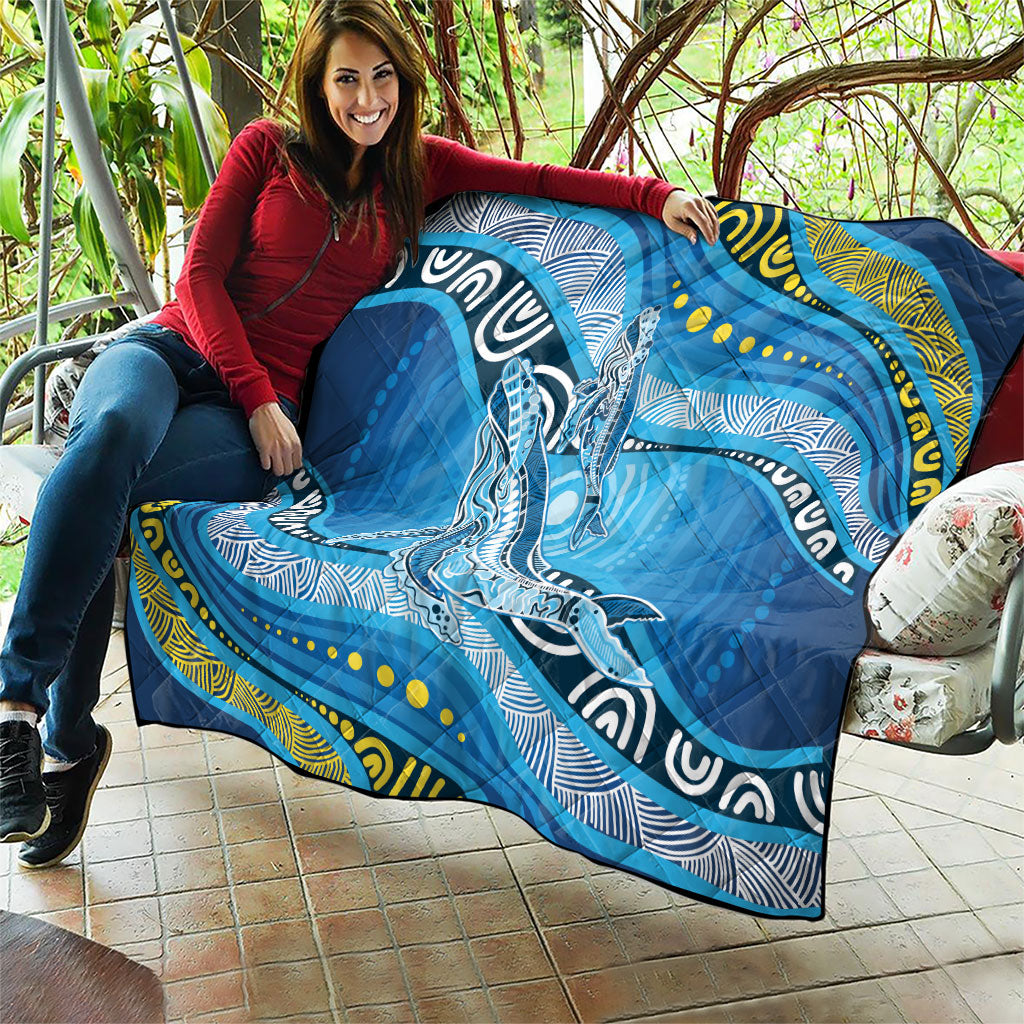 Aboriginal Ocean Whale Quilt Dot Art Dreamtime Style