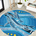 Aboriginal Ocean Whale Round Carpet Dot Art Dreamtime Style