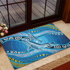 Aboriginal Ocean Whale Rubber Doormat Dot Art Dreamtime Style