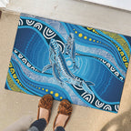Aboriginal Ocean Whale Rubber Doormat Dot Art Dreamtime Style