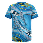 Aboriginal Ocean Whale Rugby Jersey Dot Art Dreamtime Style