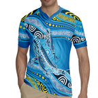 Aboriginal Ocean Whale Rugby Jersey Dot Art Dreamtime Style
