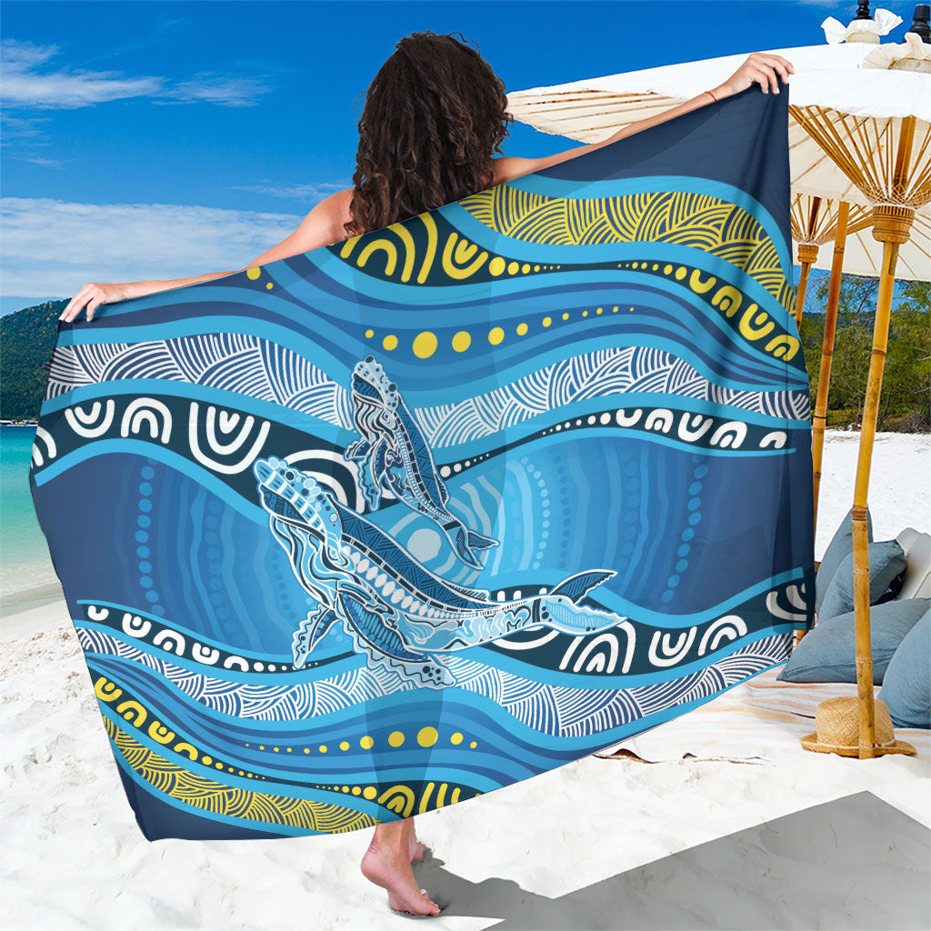 Aboriginal Ocean Whale Sarong Dot Art Dreamtime Style