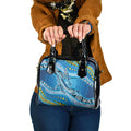 Aboriginal Ocean Whale Shoulder Handbag Dot Art Dreamtime Style