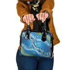 Aboriginal Ocean Whale Shoulder Handbag Dot Art Dreamtime Style