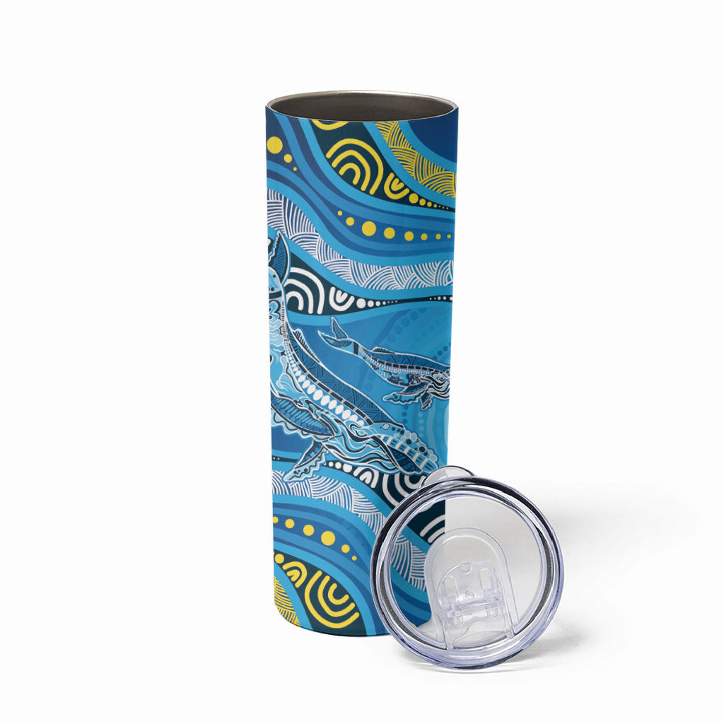 Aboriginal Ocean Whale Skinny Tumbler Dot Art Dreamtime Style