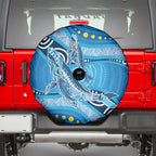 Aboriginal Ocean Whale Spare Tire Cover Dot Art Dreamtime Style