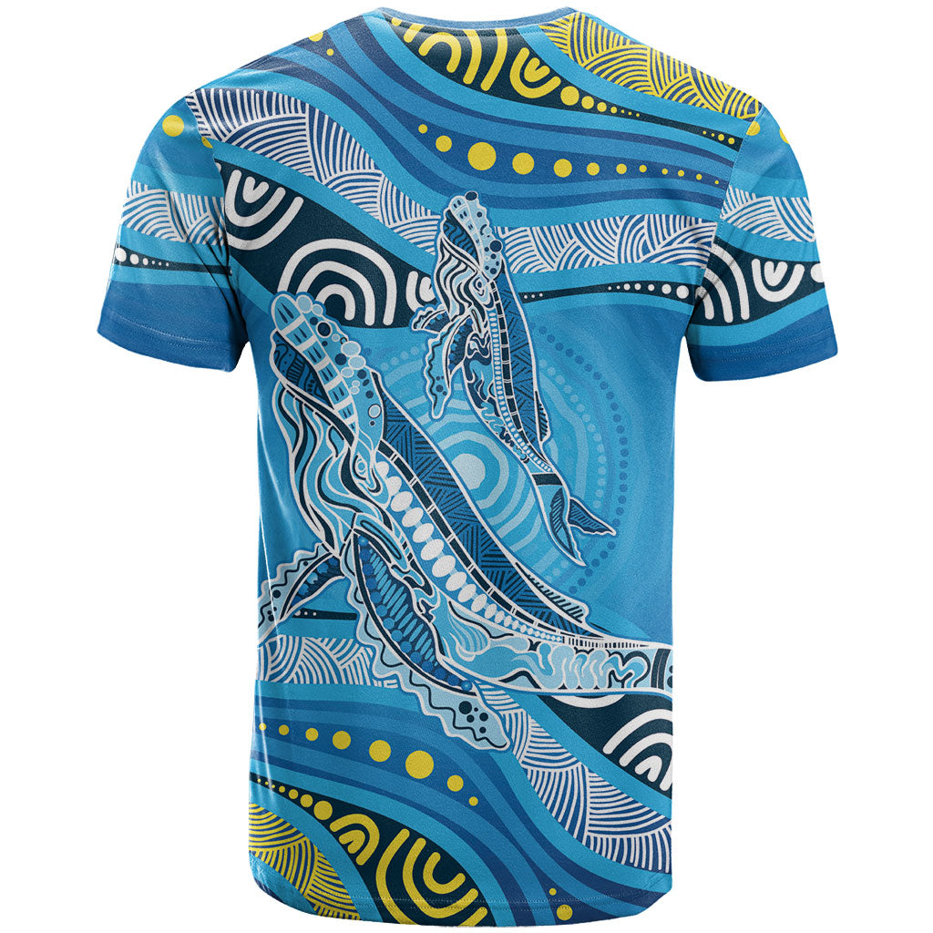 Aboriginal Ocean Whale T Shirt Dot Art Dreamtime Style