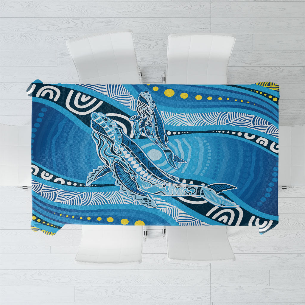 Aboriginal Ocean Whale Tablecloth Dot Art Dreamtime Style